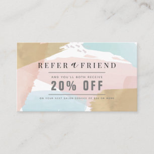 Stilfull pastellfärgad vattenfärg- & visitkort