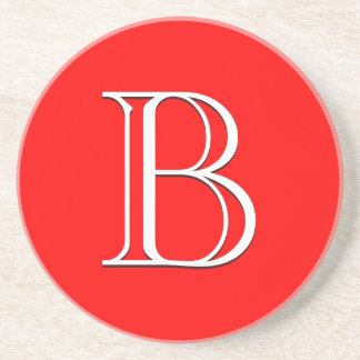 Stilfull Personlig Preppy Monogram Initial Rund Underlägg