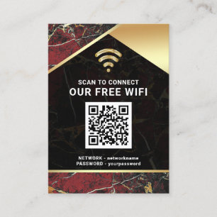 Stilfull Personlig QR-kod Wifi-nätverkslösenord Visitkort