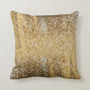 Stilfull Posh sequin för glitterFauxguld Kudde
