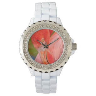 Stilfull putsa rosa Flamingodamklocka Armbandsur