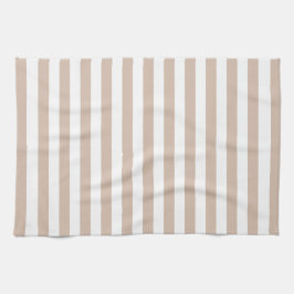 Stilfull randig vit och mjuk cashmere kökshandduk