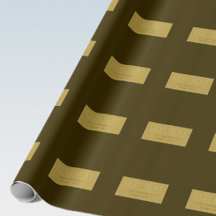 Stilfull redigerbar textmall   Vintageguld Presentpapper