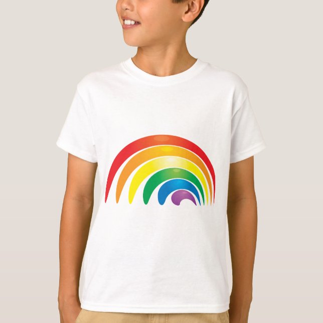 Stilfull regnbåge tee (Framsida)