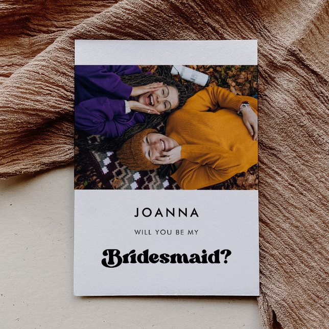 Stilfull retro brudtärna förslags kort (Skapare uppladdad)