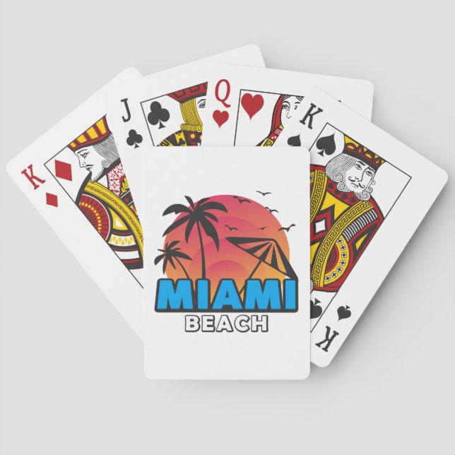 Stilfull Retro Miami Beach Resa  Casinokort (Baksidan)