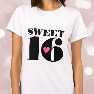 Stilfull Retrotypografi Söt Sexton Svart Rosa T Shirt