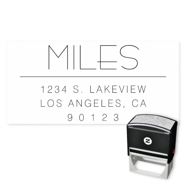 Stilfull returadress eller annan text självfärgande stämpel (Skapare uppladdad)