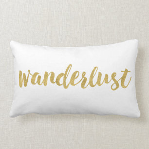 Stilfull rolig Wanderlust i guld- dekorativt Lumbarkudde