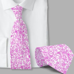 Stilfull rosa blommig mönstrad slips