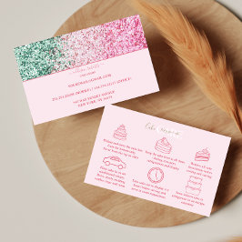 Stilfull Rosa Feminint Utseende Kaka Omsorg Visitkort