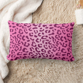 Stilfull rosa leopardtryck lumbarkudde