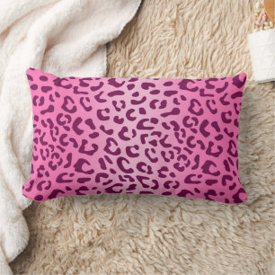 Stilfull rosa leopardtryck lumbarkudde