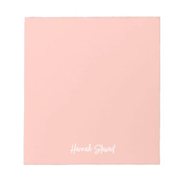 Stilfull rosa nyans persika minimalistisk flickakt anteckningsblock