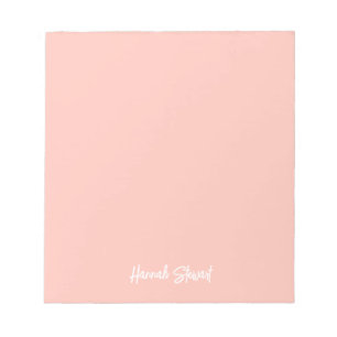 Stilfull rosa nyans persika minimalistisk flickakt anteckningsblock