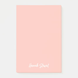 Stilfull rosa nyans persika minimalistisk flickakt post-it block