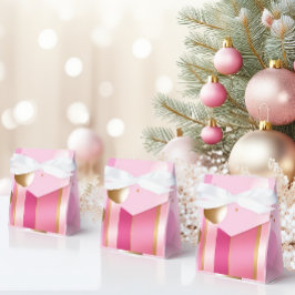 Stilfull rosa och metalliska nyanser presentaskar