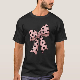 Stilfull rosa prickig rosett Retro Coquette inspir T Shirt