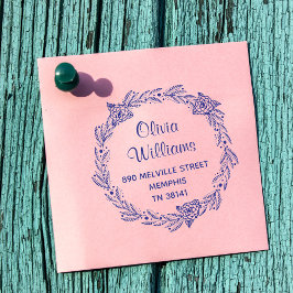 Stilfull rund returadress För- bläckstämpel sigill Självfärgande Stämpel