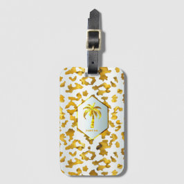 Stilfull Safari Chic Guld Leopardtryck Bagagebricka