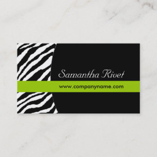 Stilfull sebra BusinessCards:: {Vågrät} Visitkort