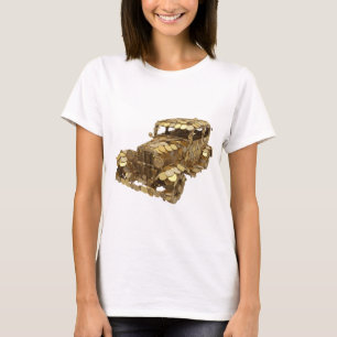 Stilfull silver ABSTRAKT KONST Konstnärligt motiv T Shirt