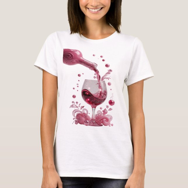 Stilfull silver ABSTRAKT KONST Konsttryck T Shirt (Framsida)