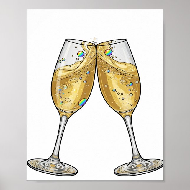 Stilfull Silver CHEERS Modern Design Poster (Framsidan)