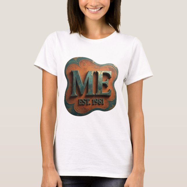 Stilfull silver ME EST 1981 Print T Shirt (Framsida)