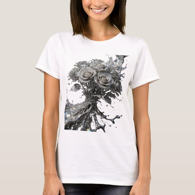 Stilfull silver SILVER ROSOR Statement T-shirt (Framsida)