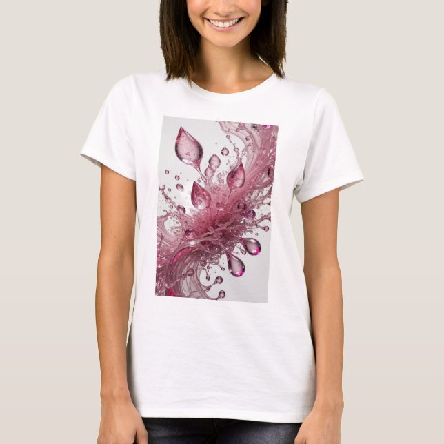 Stilfull silver VATTENSPLATTER Anpassad t-shirt (Framsida)