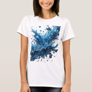 Stilfull silver vattenstänk skjortdesign t shirt