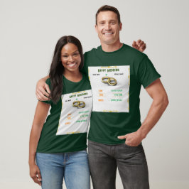 Stilfull skräddarsydd djup skog bröllop makars grö t shirt
