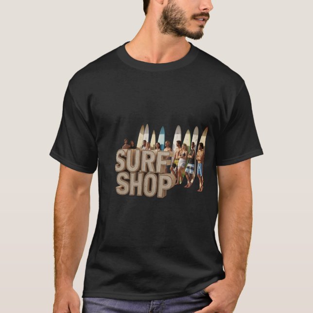 Stilfull sommar surfbutik t shirt (Framsida)