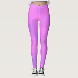 Stilfull Stormmoln effekt Rosa Leggings
