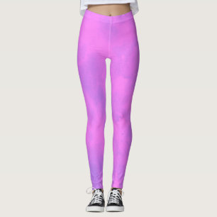 Stilfull Stormmoln effekt Rosa Leggings
