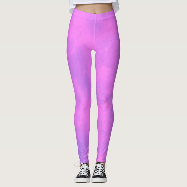 Stilfull Stormmoln effekt Rosa Leggings (Framsida)