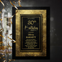 Stilfull svart guld 30-årsfest