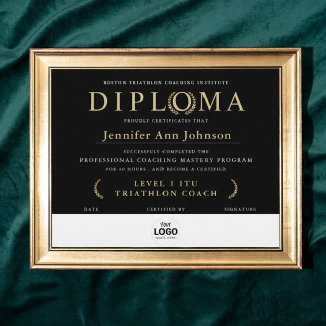 Stilfull svart guld krans examensbevis diplom (Skapare uppladdad)