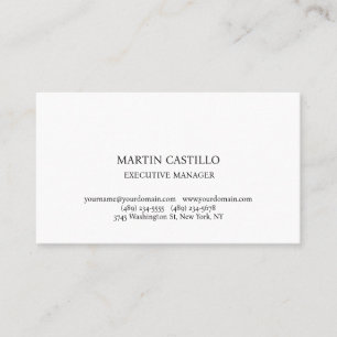 Stilfull svart vit modern professionell serif-teck visitkort