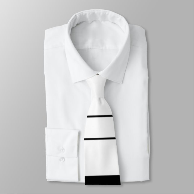 Stilfull svartvit randTie Slips (Bunden)