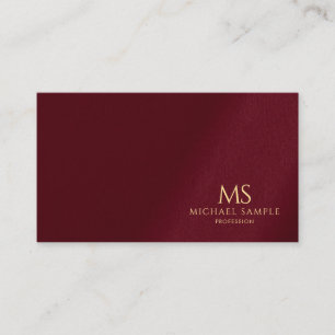 Stilfull textmonogram i guld lyx premium tjock visitkort