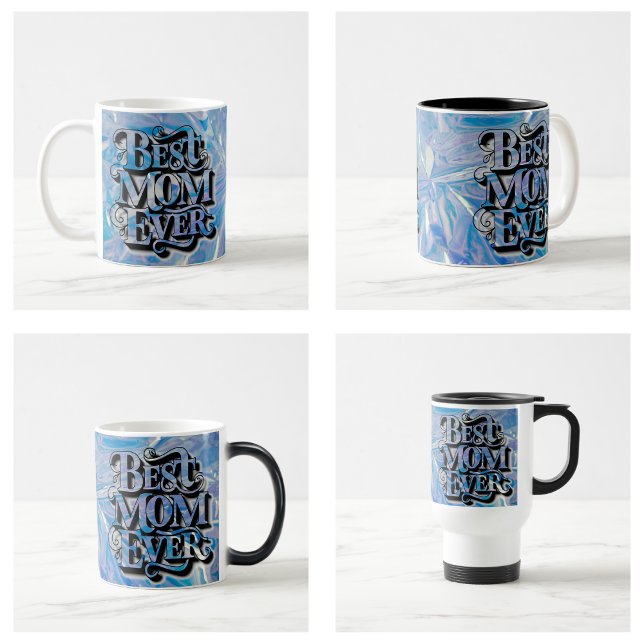 Stilfull Trendig Bästa Mamma Någonsin Kaffemugg (Stylish Trendy Best Mom Ever Mug)