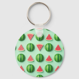 Stilfull Trendig Vattenfärg Vattenmelon Nyckelring