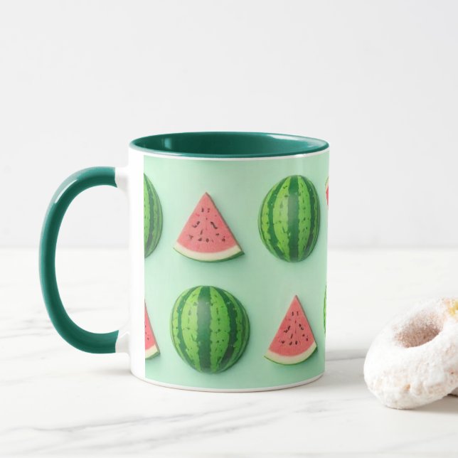 Stilfull Trendig Vattenfärg Watermelon  Mugg (Med munk)