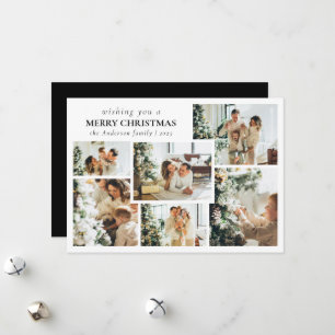 Stilfull typografi Familjefoto Collage Jul Julkort