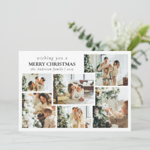 Stilfull typografi familjefoto collage jul julkort