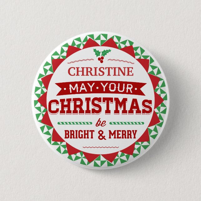 Stilfull typografi för julafton för knapp (Framsida)