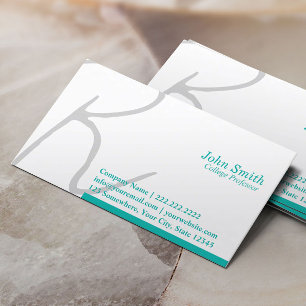 Stilfull typografiprofessorvisitkort visitkort