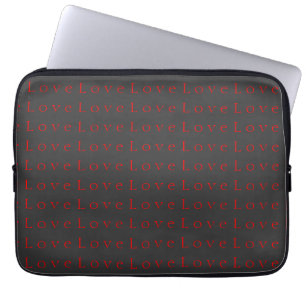 Stilfull unik grå röd kärlek bröllop laptop fodral